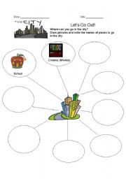 English worksheet: Places in a City