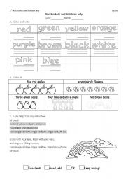 English Worksheet: colors