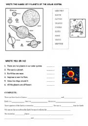 English Worksheet: SCIENCE -EARTH