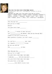 English worksheet: Bon Jovi - You give love a bad name