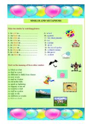 English Worksheet: Similes