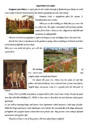 English Worksheet: Royal Palaces in London(Hampton Court Palace )