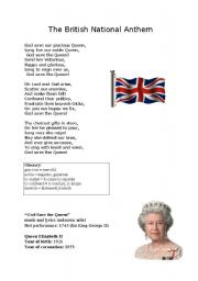 English Worksheet: God Save the Queen