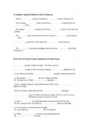 English worksheet: tenses