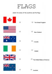 English worksheet: flags