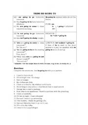 English Worksheet: Future tense: Going to