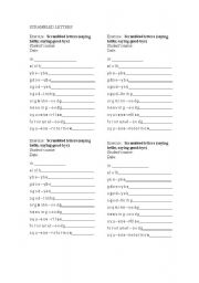 English worksheet: Scrambled letters