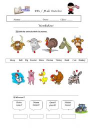 English Worksheet: Farm animals