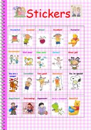 English Worksheet: STICKERS FOR GIRLSAND BOYS