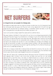 English Worksheet: TEST: NET SURFERS