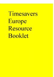 English Worksheet: Timesavers Europe Resource Booklet