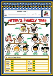 English Worksheet: FAMILY - 2 PAGES