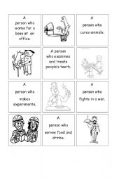 English Worksheet: occupations memotest 1