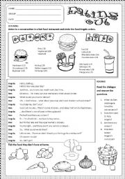 English Worksheet: Eating Out