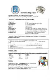 English Worksheet: Downloading Music