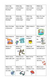 English Worksheet: Boardgame cards sun 2/3