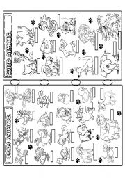 English Worksheet: farm and wild animals