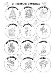 English Worksheet: christmas symbols