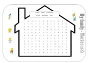 English Worksheet: My family wordsearch