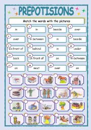 English Worksheet: PREPOSITIONS-2