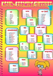 English Worksheet: Suffixes - 1