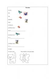 English worksheet: Animals