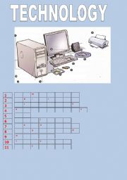 English worksheet: VOCABULARY- TECHNOLOGY