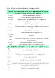 English Worksheet: eating out