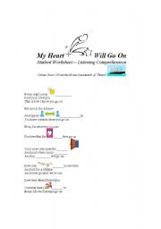 English worksheet: My Heart Will Go On - Listening Comprehension - Celine Dion