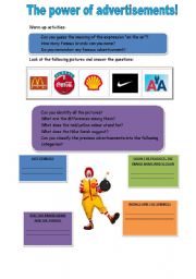 English Worksheet: The power of advertisements