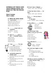 English Worksheet: my English 8 th grade 3rd exam 