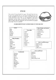 English Worksheet: Be The Chef