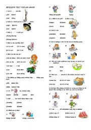 English Worksheet: newest tset for 6th grades