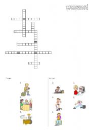 English worksheet: crossword