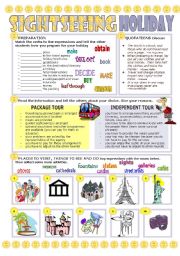 English Worksheet: SIGHTSEEING HOLIDAY