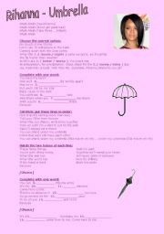 English Worksheet: Rihanna Umbrella