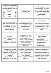 English Worksheet: Talking and Dialogue Flashcards 4