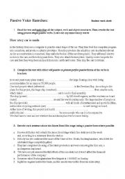 English Worksheet: Passive Voice