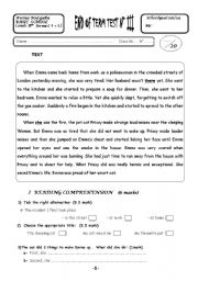 English Worksheet: End Term Test 3 8th forms