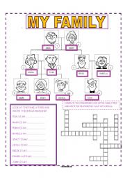 English Worksheet: MY FAMILY