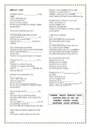 English worksheet: REPLAY - IVAZ