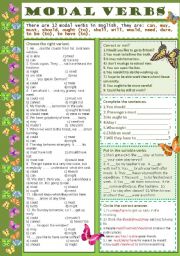 English Worksheet: Modal Verbs