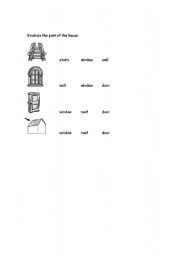 English worksheet: Parts of the House
