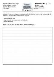 English worksheet: composition