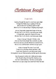 English worksheet: christmas song!