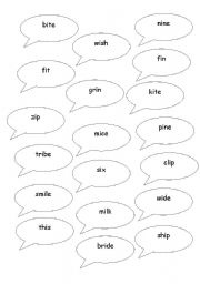 English worksheet: Find words with the long i sound