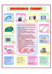 English Worksheet: Household chores