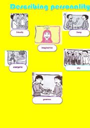 English worksheet: describing people