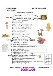 English Worksheet: Mowgli