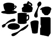 English Worksheet: kitchen items shadows